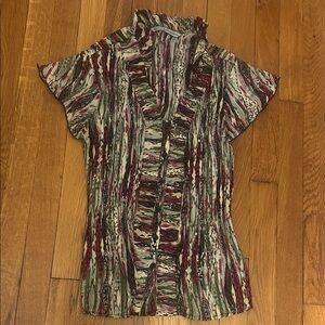 Signature by Larry Levine Multicolor Striped Blouse